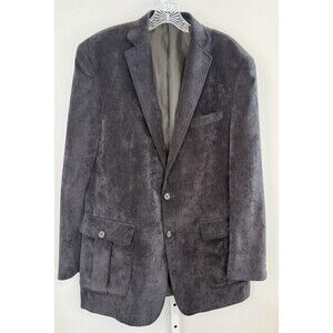 Ralph Ralph Lauren Men’s Blazer Jacket 41L Gray Velvet Look 2 Button Dillard’s
